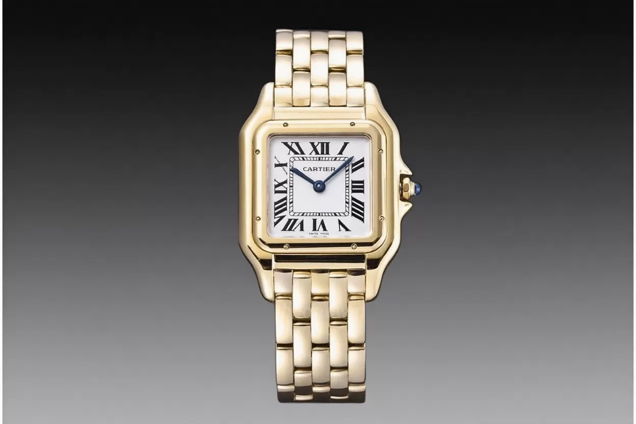 Alternative view of Panthere Secrete De Ladies 27mm YG/YG White Dial 8848F Swiss Qtz