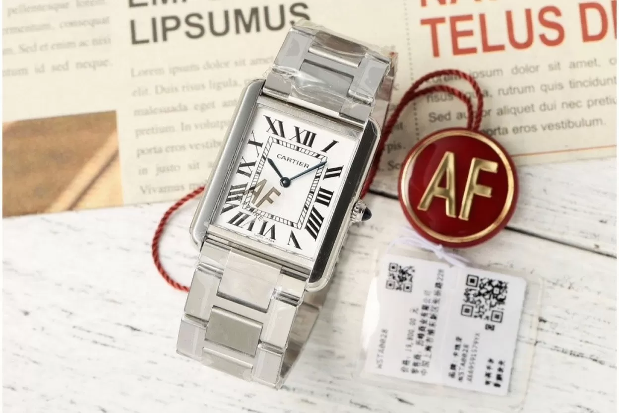 Alternative view of Cartier - Tank Solo 27.4mm SS/SS White Dial AF Quartz