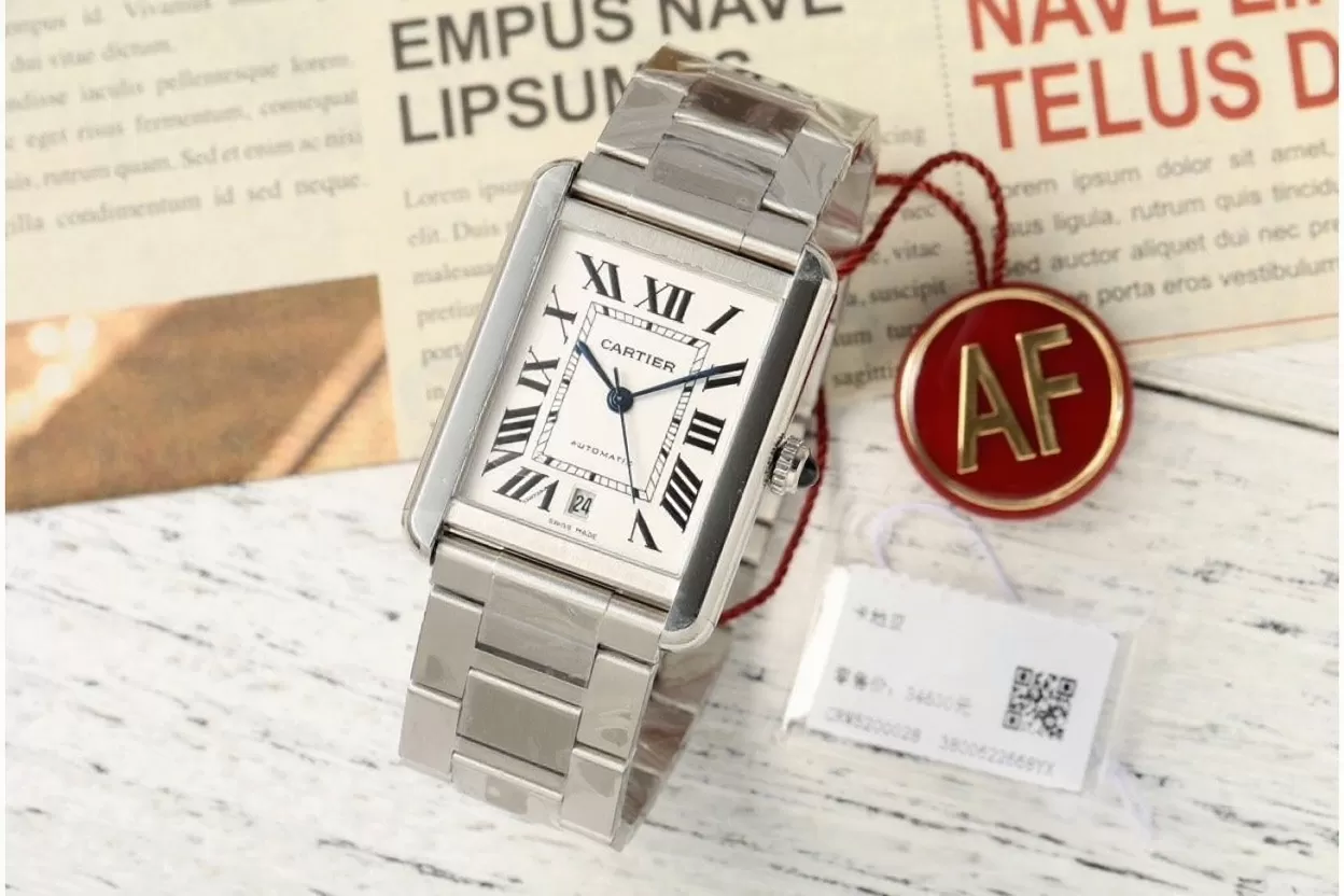 Alternative view of Cartier - Tank Solo 41mm SS/SS White Dial AF MY9015