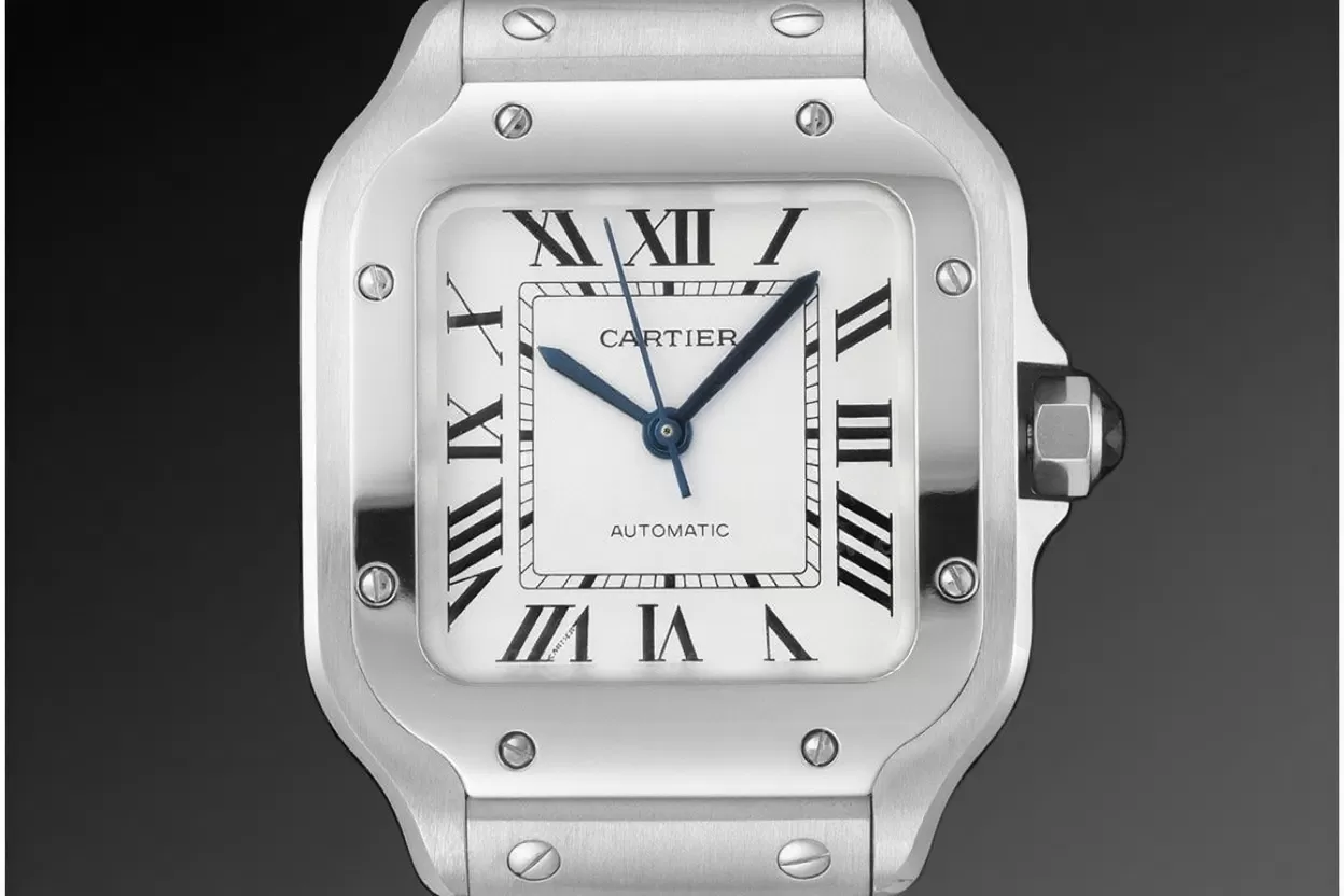 Alternative view of Santos De Cartier 35mm SS/SS White Dial AF MY9015