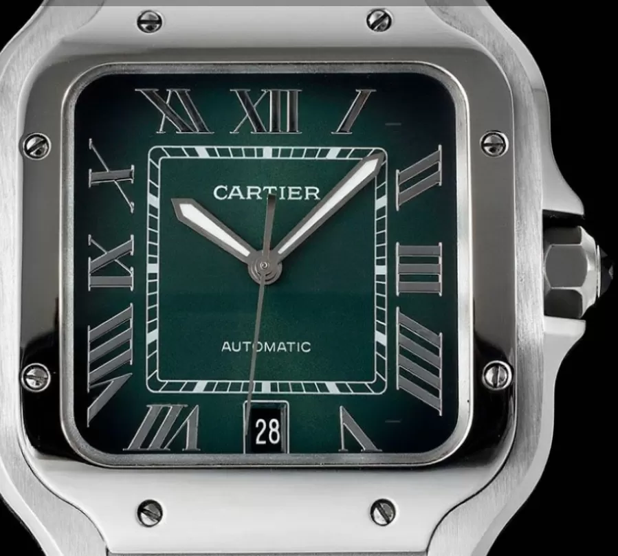Alternative view of Santos De Cartier 40mm XL SS/SS Green Dial AF MY9015