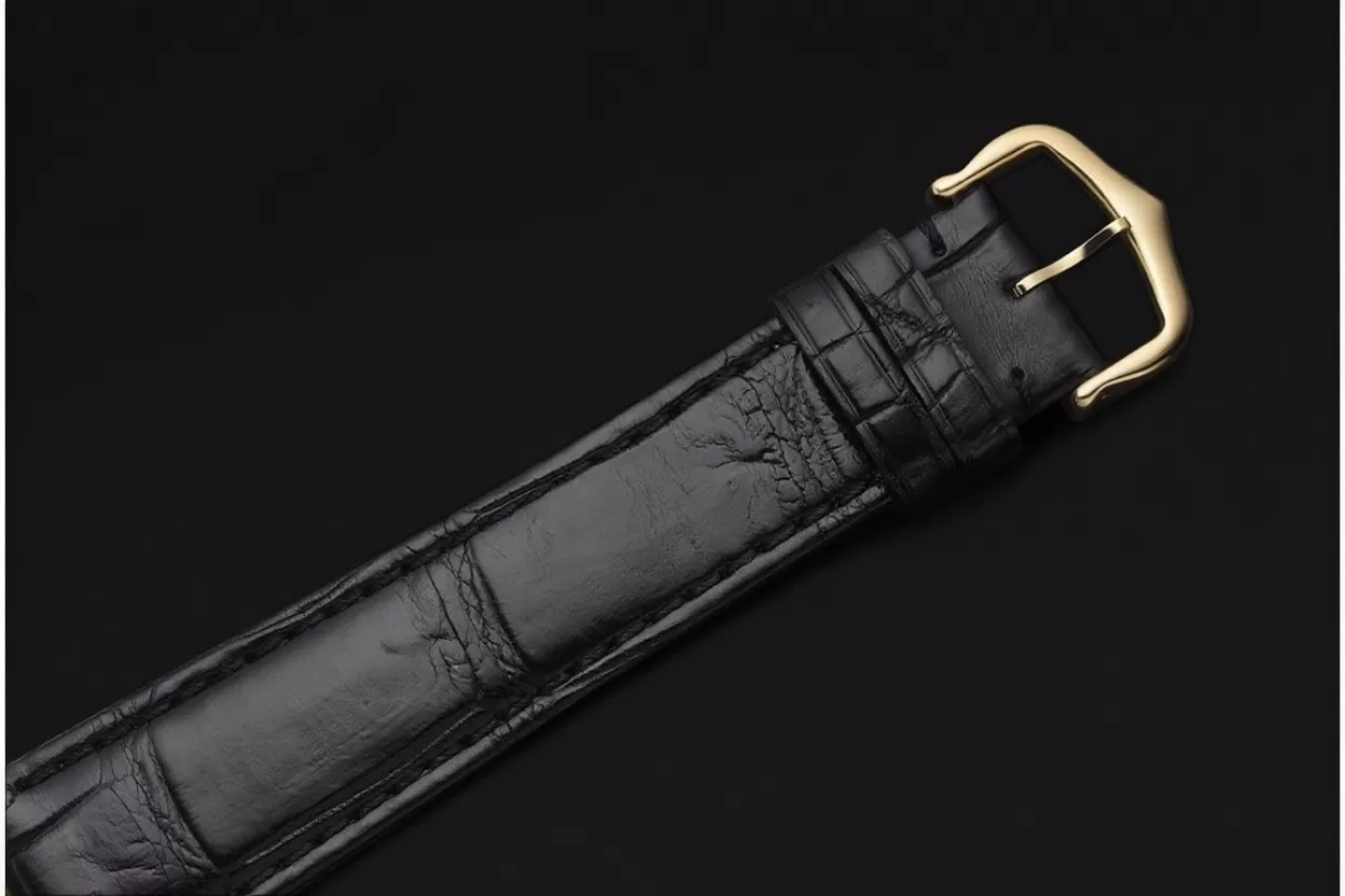 Tank Louis 25.5mm Alligator Leather YG/LE Black Dial DRF Quartz - 图片 14