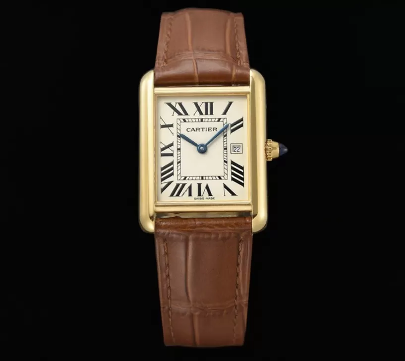 Tank Louis 25.5mm Date YG/LE Silver Dial AF Quartz - 图片 4