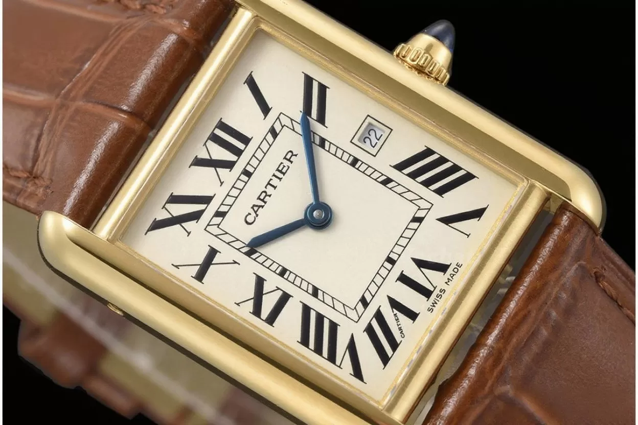 Tank Louis 25.5mm Date YG/LE Silver Dial AF Quartz - 图片 3