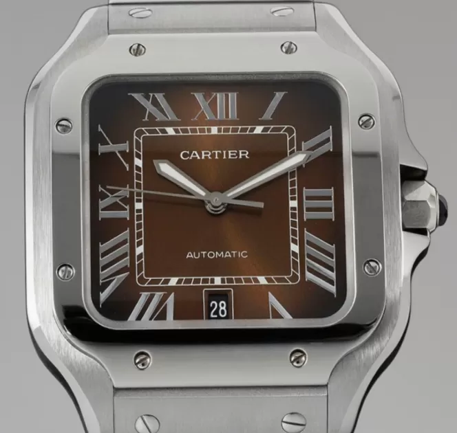 Alternative view of Santos De Cartier 40mm XL SS/SS Brown Dial BVF MY9015