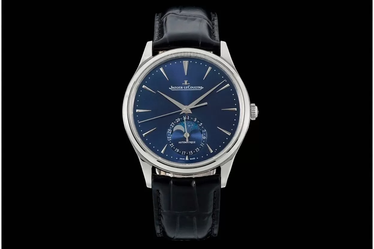Master Ultra Thin Moonphase SS/LE Blue/Stk APS A925 Super Clone - Image 3