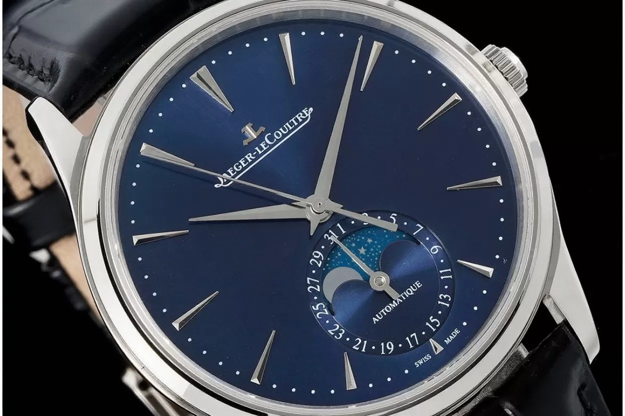 Master Ultra Thin Moonphase SS/LE Blue/Stk APS A925 Super Clone - Image 4