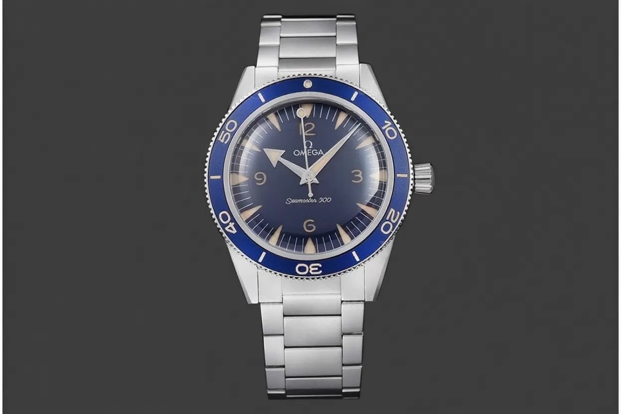 Alternative view of Seamaster 300m 41mm No Date SS/SS Navy Blue Dial VSF A8912