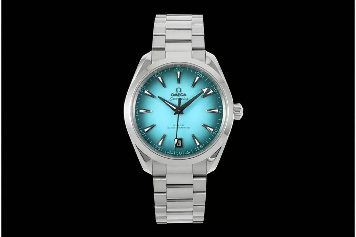 Alternative view of Aqua Terra 41mm SS/SS Turquoise Blue Dial VSF A8900