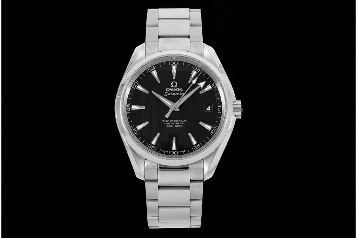 Alternative view of Aqua Terra 150m 41mm SS/SS Black Dial VSF A8500