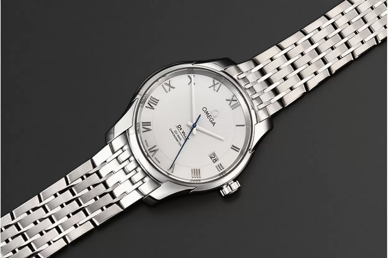 Omega - De Ville Men's Co-Axial SS/SS Wht/Roman VSF A8500 - 图片 5