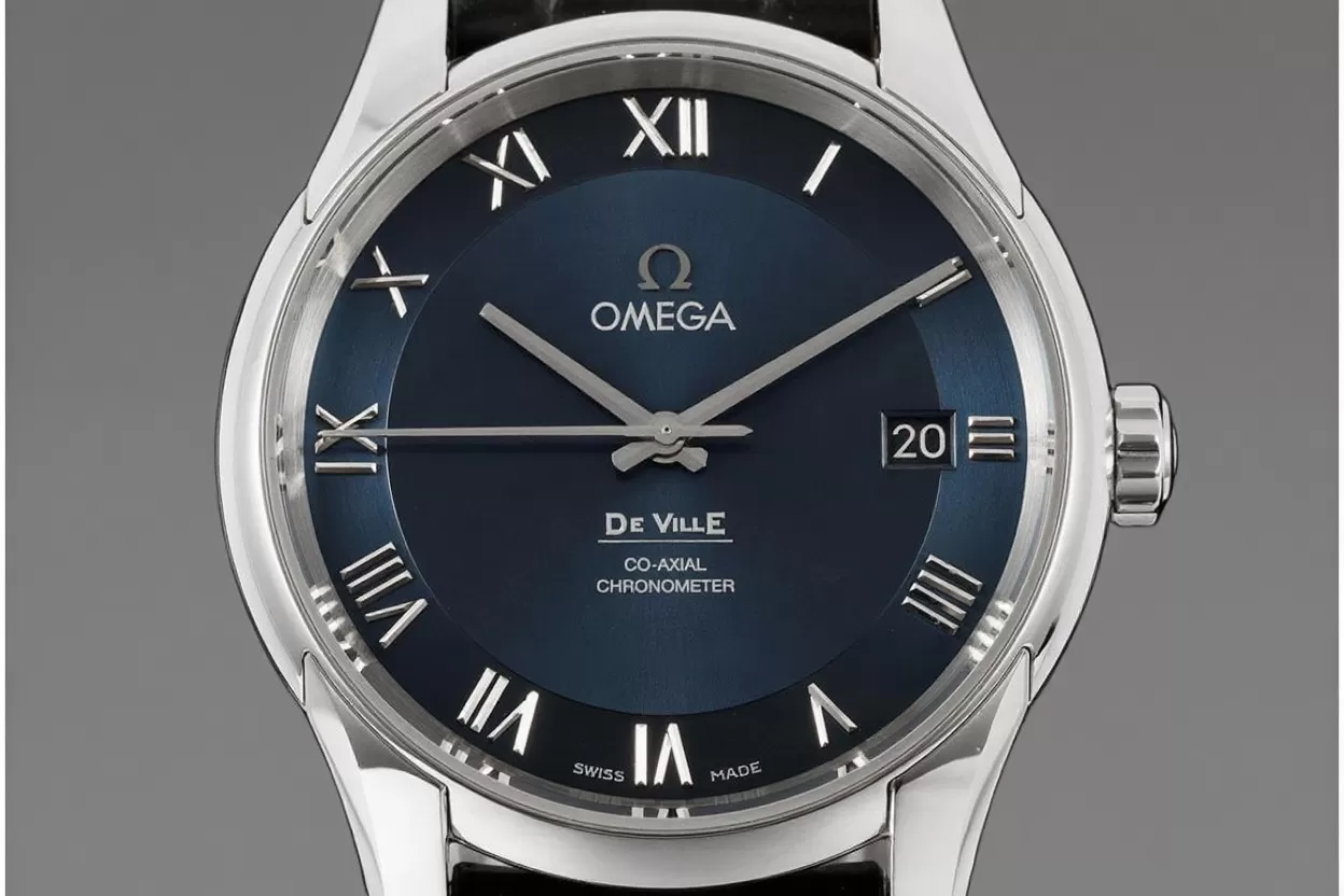 Alternative view of De Ville Mens Co-Axial SS/LE Blue/Roman VSF A8500