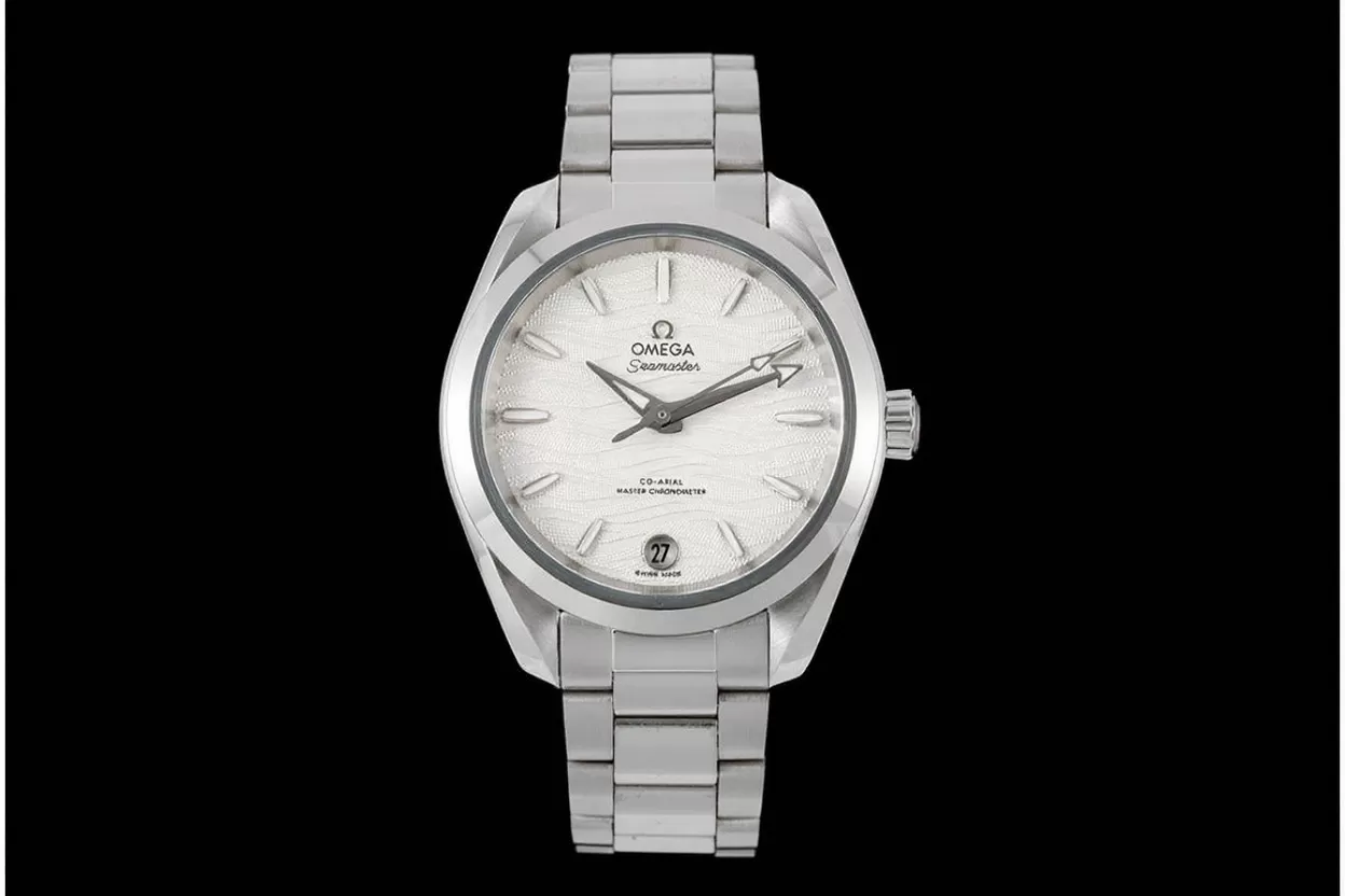 Alternative view of Aqua Terra 150M 34mm Ladies SS/SS Wht/Stk VSF A8800