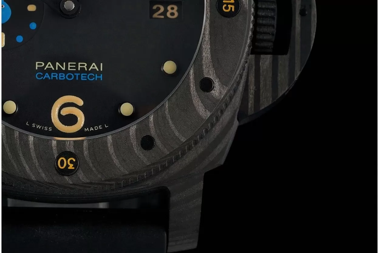 Submersible PAM616 47mm Carbon/RU Black Dial VSF V3 P9000 Super Clone - Image 7
