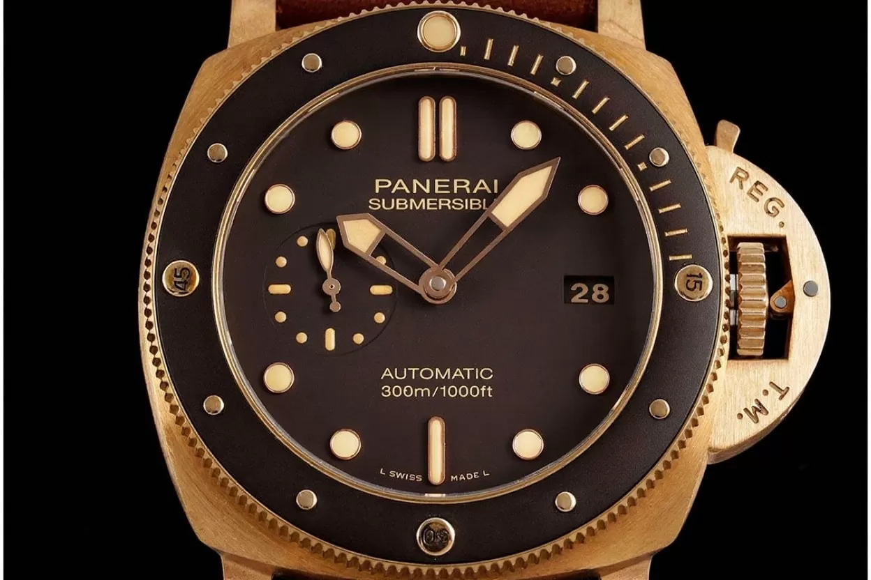 Alternative view of Submersible PAM968 47mm Bronzo/LE Brown Dial VSF P9010 Super Clone