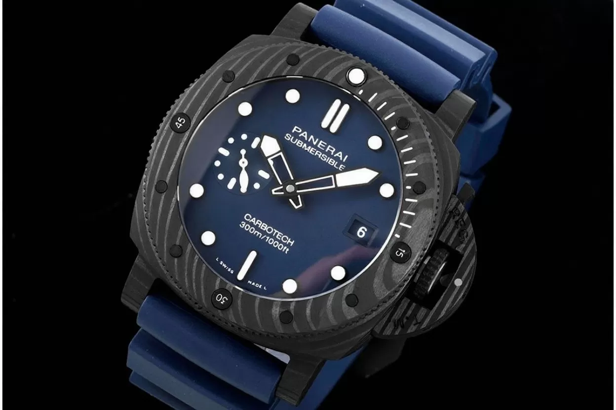 Submersible PAM1232 44mm Carbon/RU Blue Dial VSF P900
