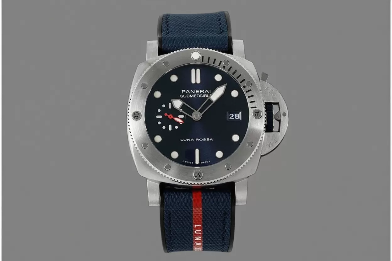 Submersible PAM1391 Luna Rossa 44mm SS/RU Blue Dial VSF P900