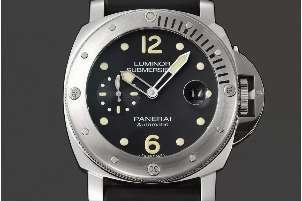 Alternative view of Submersible PAM1024 44mm SS/RU Black Dial VSF OPXXX