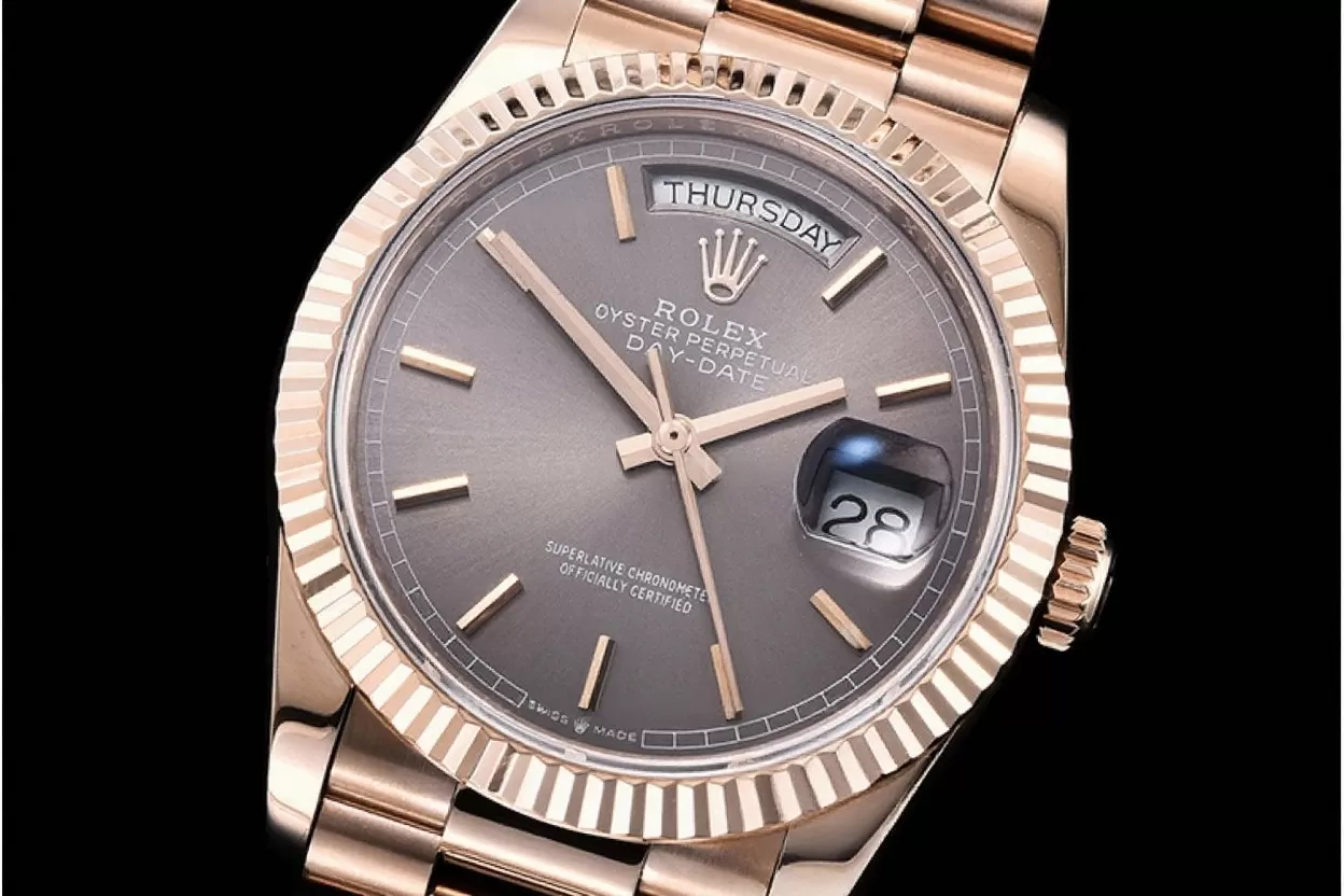 Rolex - DayDate 36mm Flt RG/RG Grey Stk BP Asia 2836 - Image 4