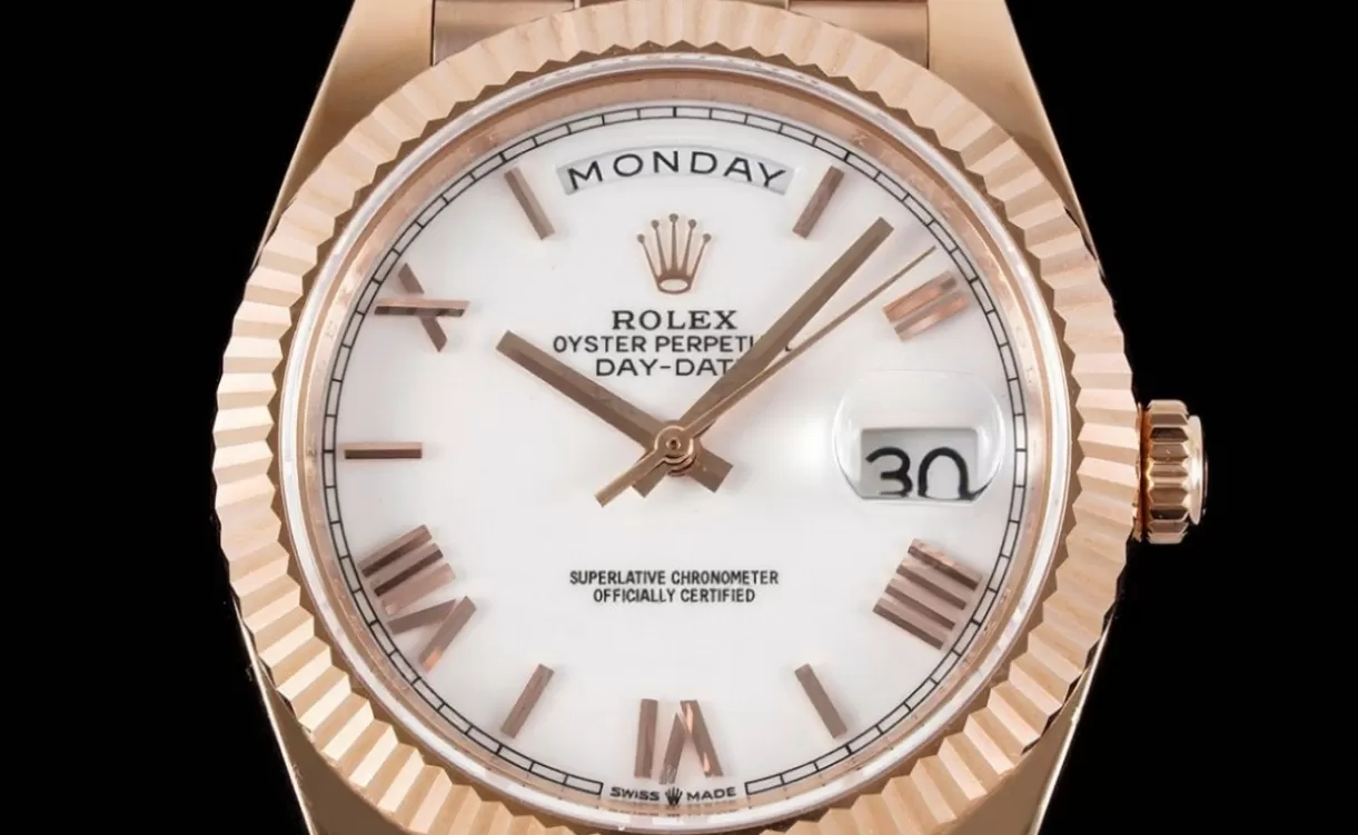 Alternative view of DayDate 40mm RG/RG White/Rmn EWF A2836
