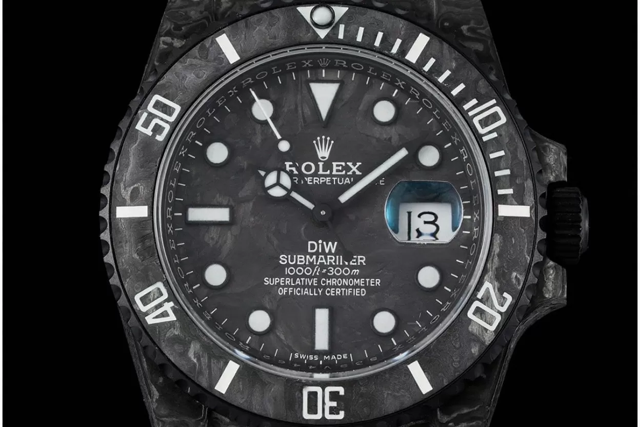 Alternative view of Submariner DIW 40MM Carbon/NY Black/White VSF VS3135
