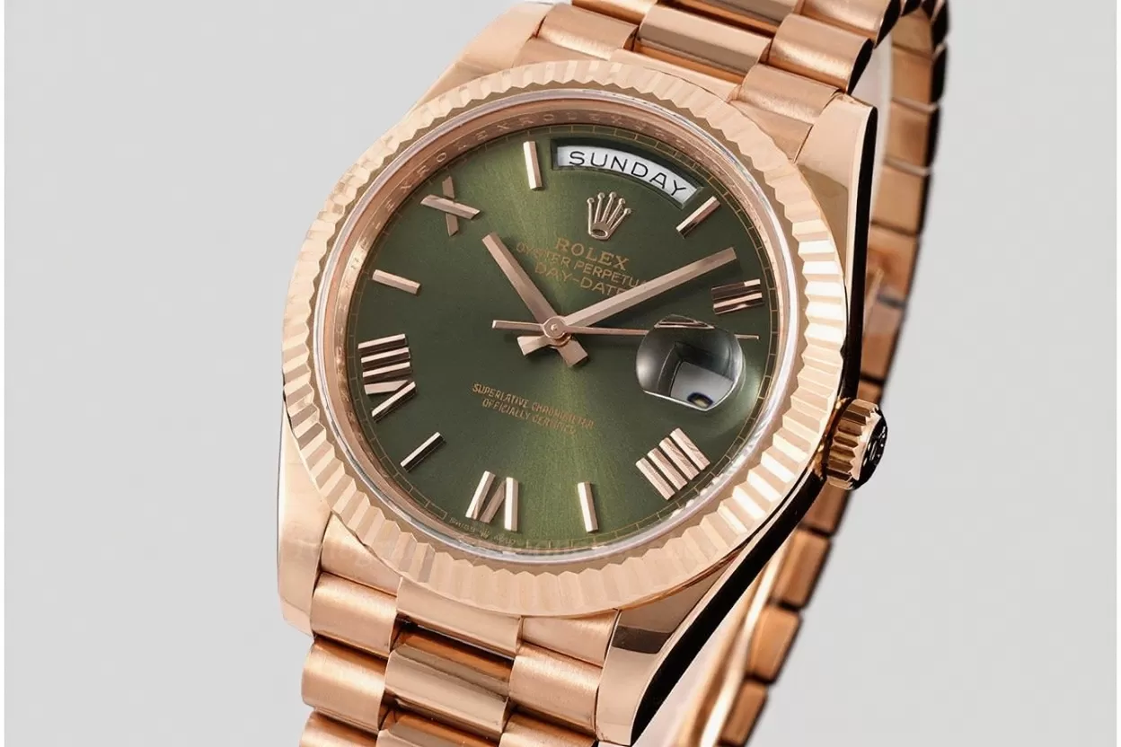 DayDate 228235 40mm Pres RG/RG Green Dial GMF A2836 (Gain Weight)