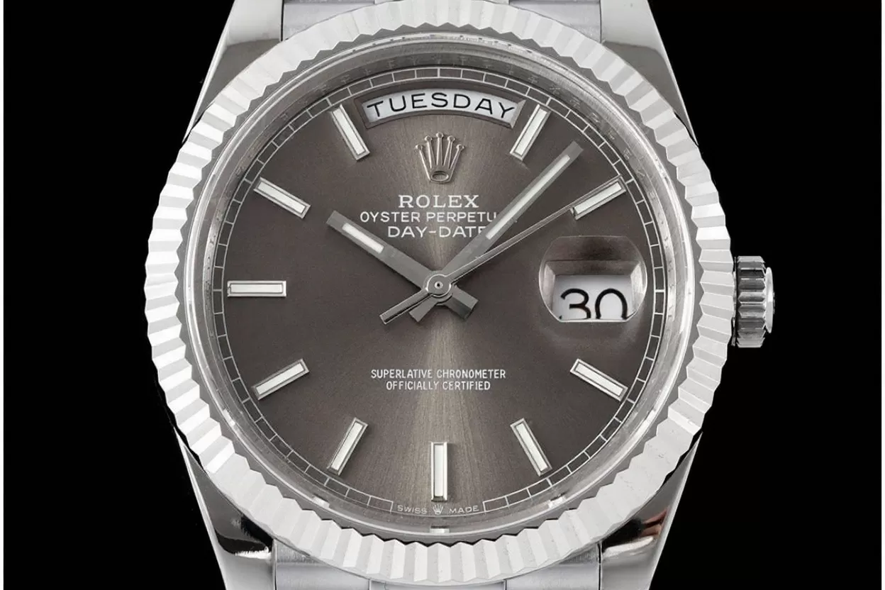 Alternative view of DayDate 228239 40mm Pres SS/SS Grey Dial GMF A2836 (Gain Weight)
