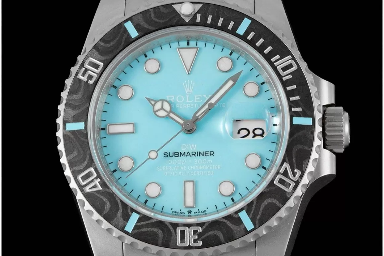 Alternative view of Submariner DIW 40mm 904L SS/SS Tiffany Dial VSF VS3135