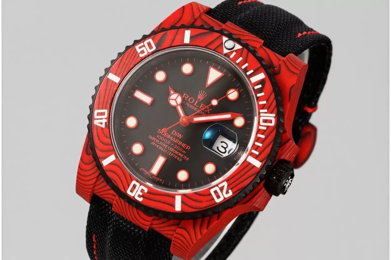 Submariner DIW 40mm 904L SS/NY Red Dial VSF VS3135