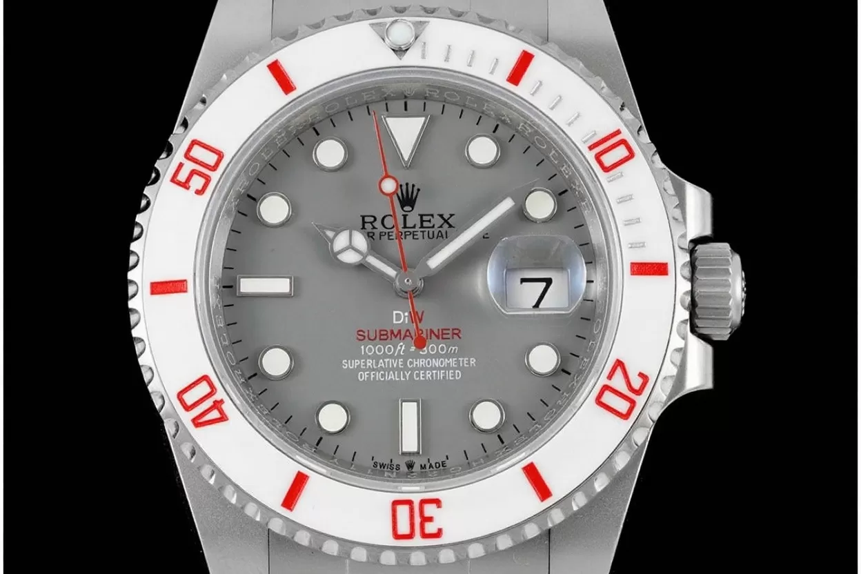 Alternative view of Submariner DIW 40mm 904L TI/TI Grey Dial DIWF VR3135