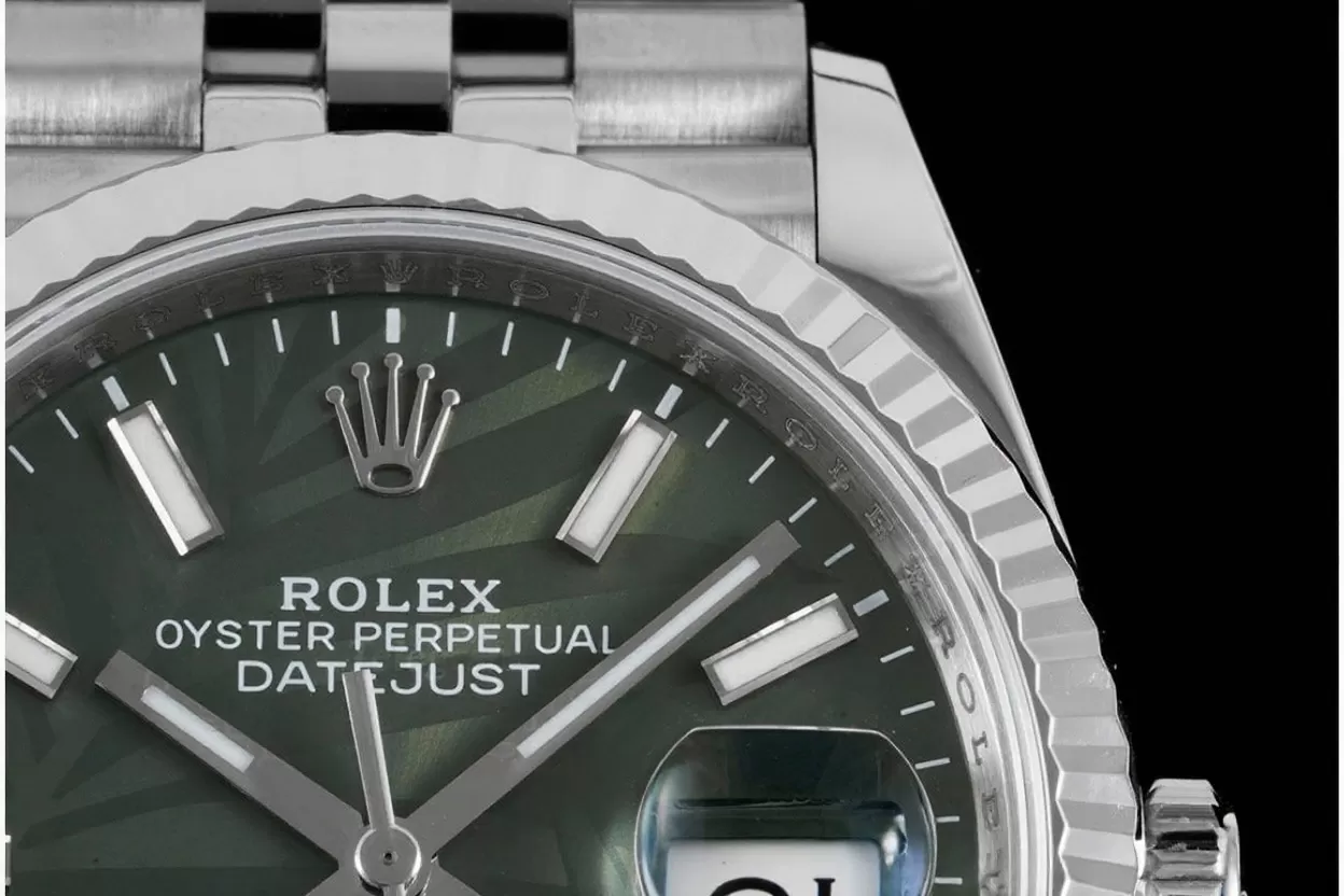 Datejust 126234 36mm Jub SS/SS Palm Motif Green/Stk VSF DD3235 - Image 4