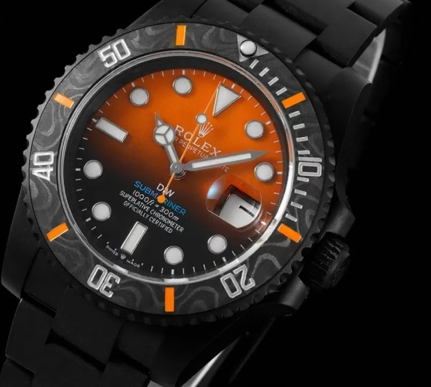 Submariner DIW 40mm 904L DLC/DLC Org/Blk Dial VSF VS3135
