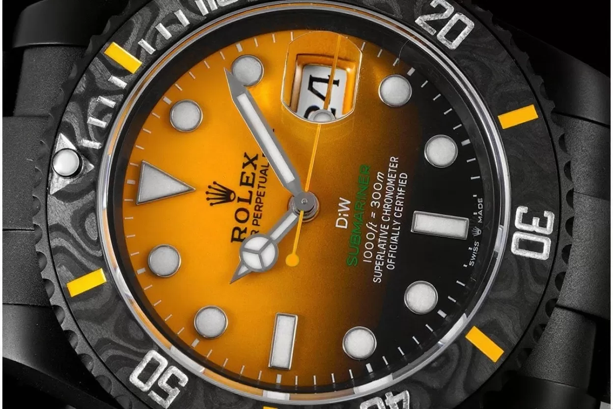 Submariner DIW 40mm 904L DLC/DLC Yel/Blk Dial VSF VS3135 - Image 3