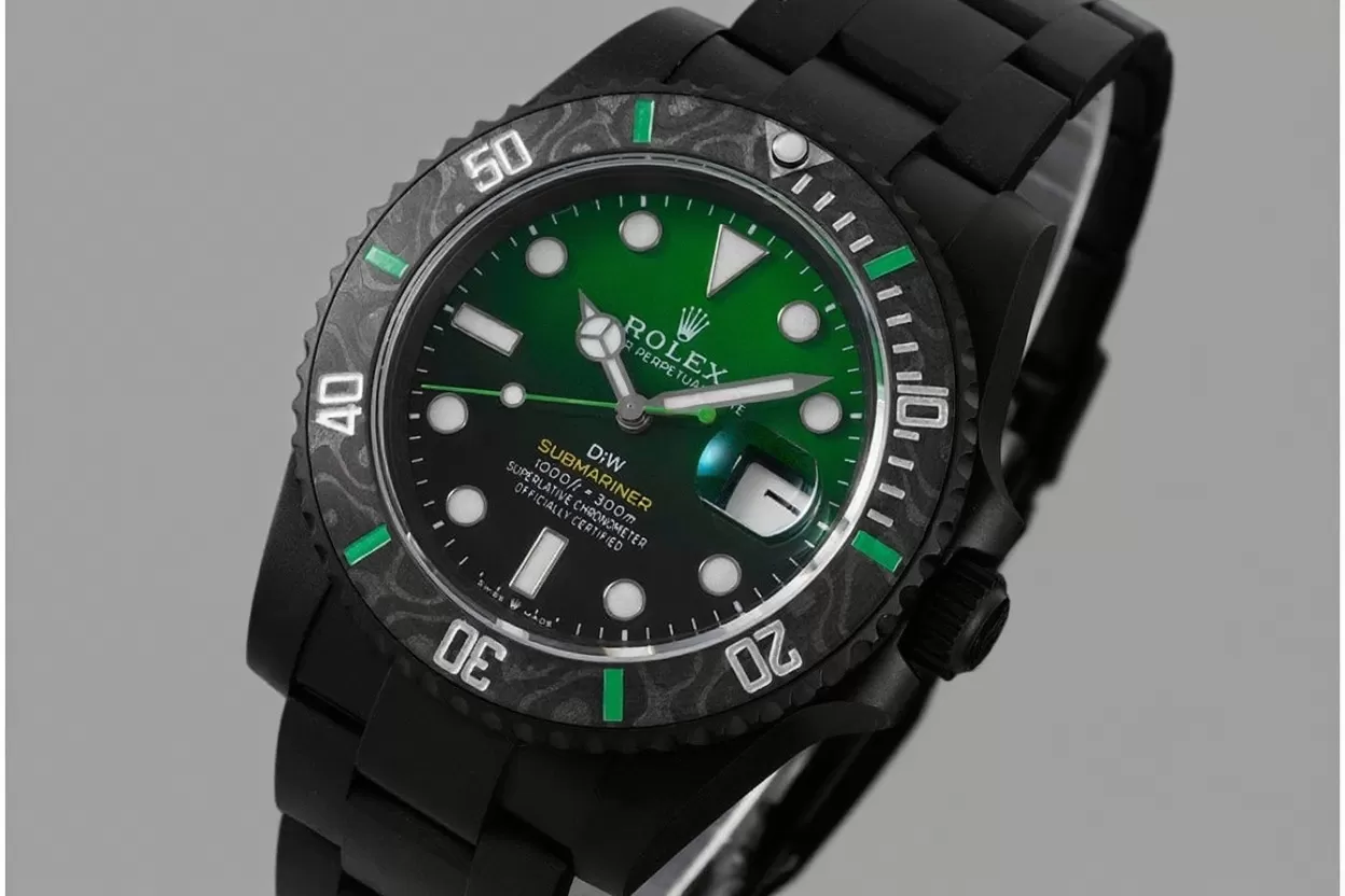 Submariner DIW 40mm 904L DLC/DLC Grn/Blk Dial VSF VS3135