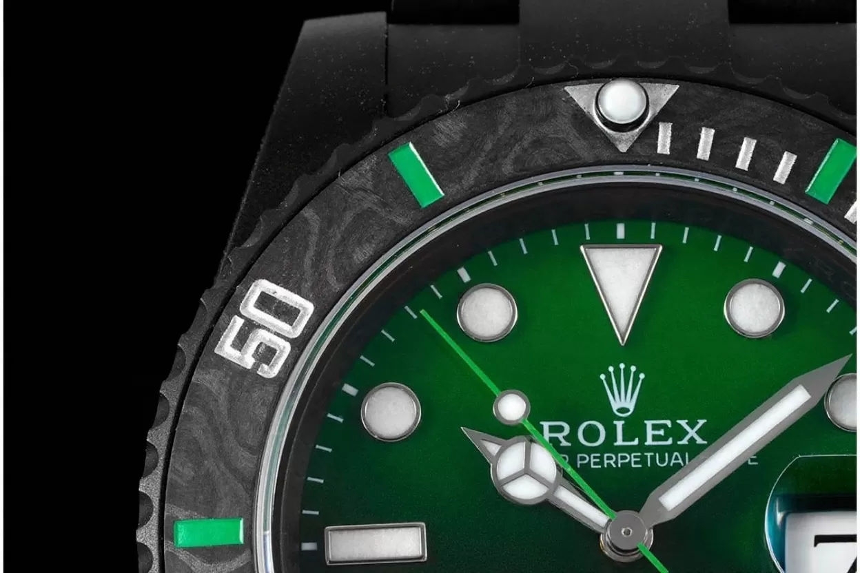 Submariner DIW 40mm 904L DLC/DLC Grn/Blk Dial VSF VS3135 - Image 4