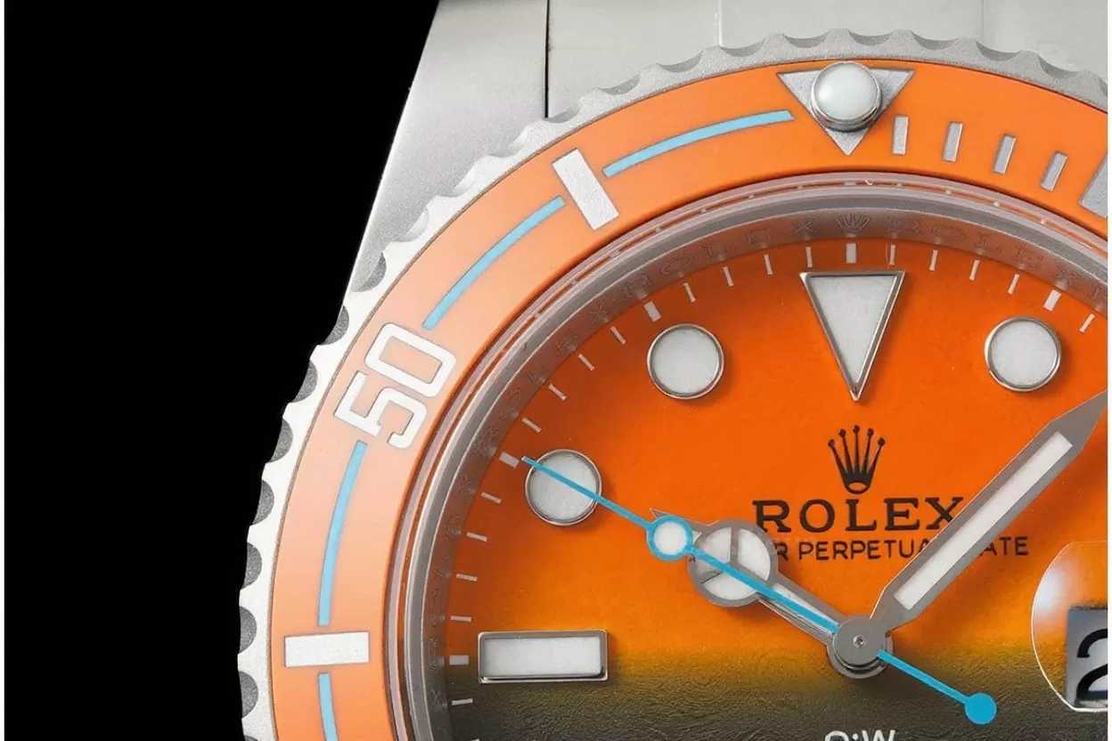 Alternative view of Submariner DIW 40mm 904L SS/SS Orange/Blk Dial VSF VS3135
