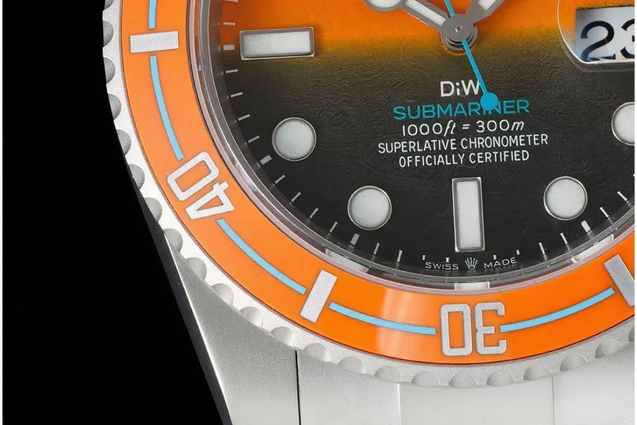 Submariner DIW 40mm 904L SS/SS Orange/Blk Dial VSF VS3135 - 图片 3