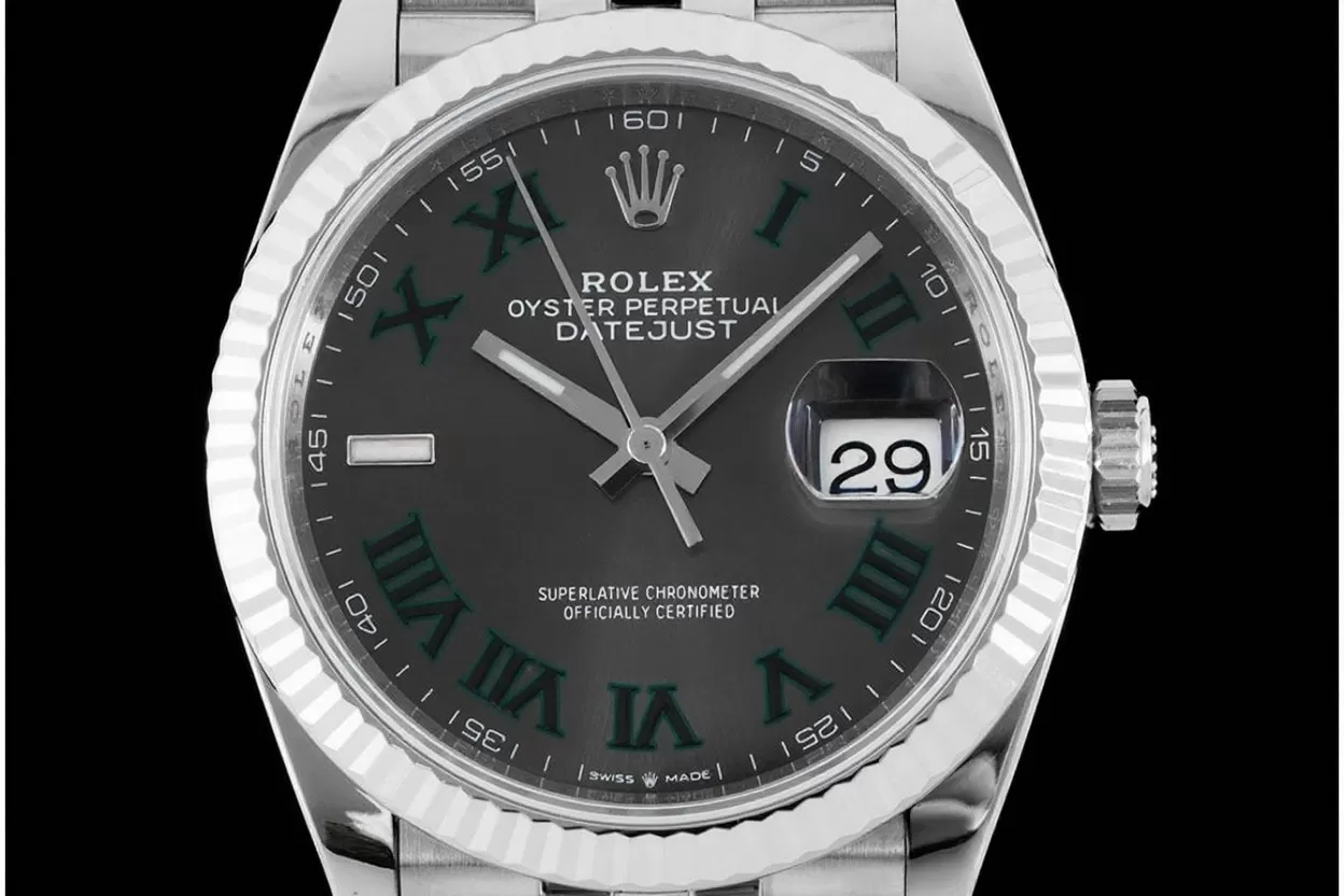 Alternative view of Datejust 126234 36mm Wimbledon Jub SS/SS Grey/Rmn VSF DD3235