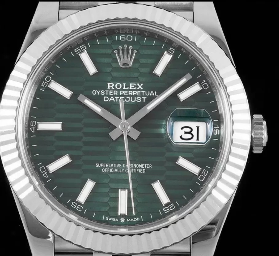 Alternative view of Datejust 126334 41mm Jub SS/SS Green Textured Dial VSF DD3235