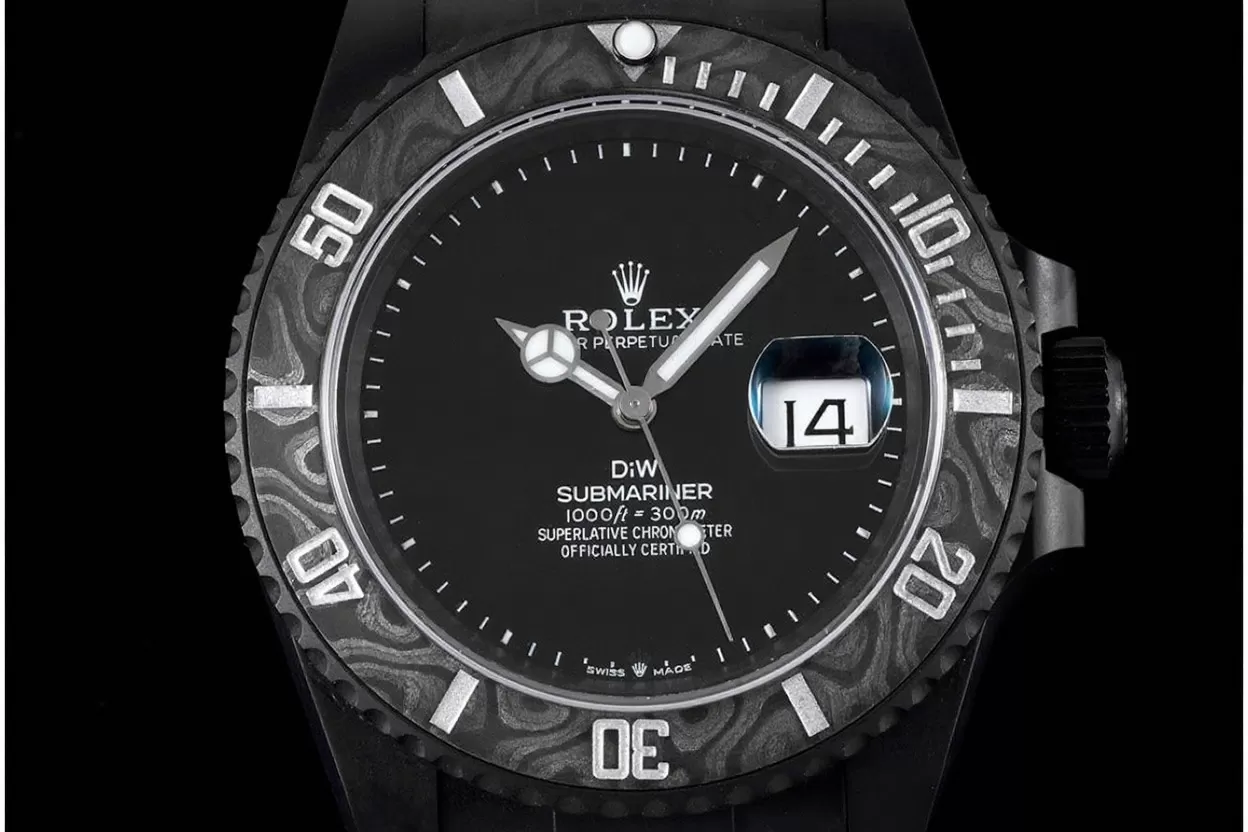 Alternative view of Submariner DIW 40mm 904L DLC/DLC Black Dial VSF VS3135