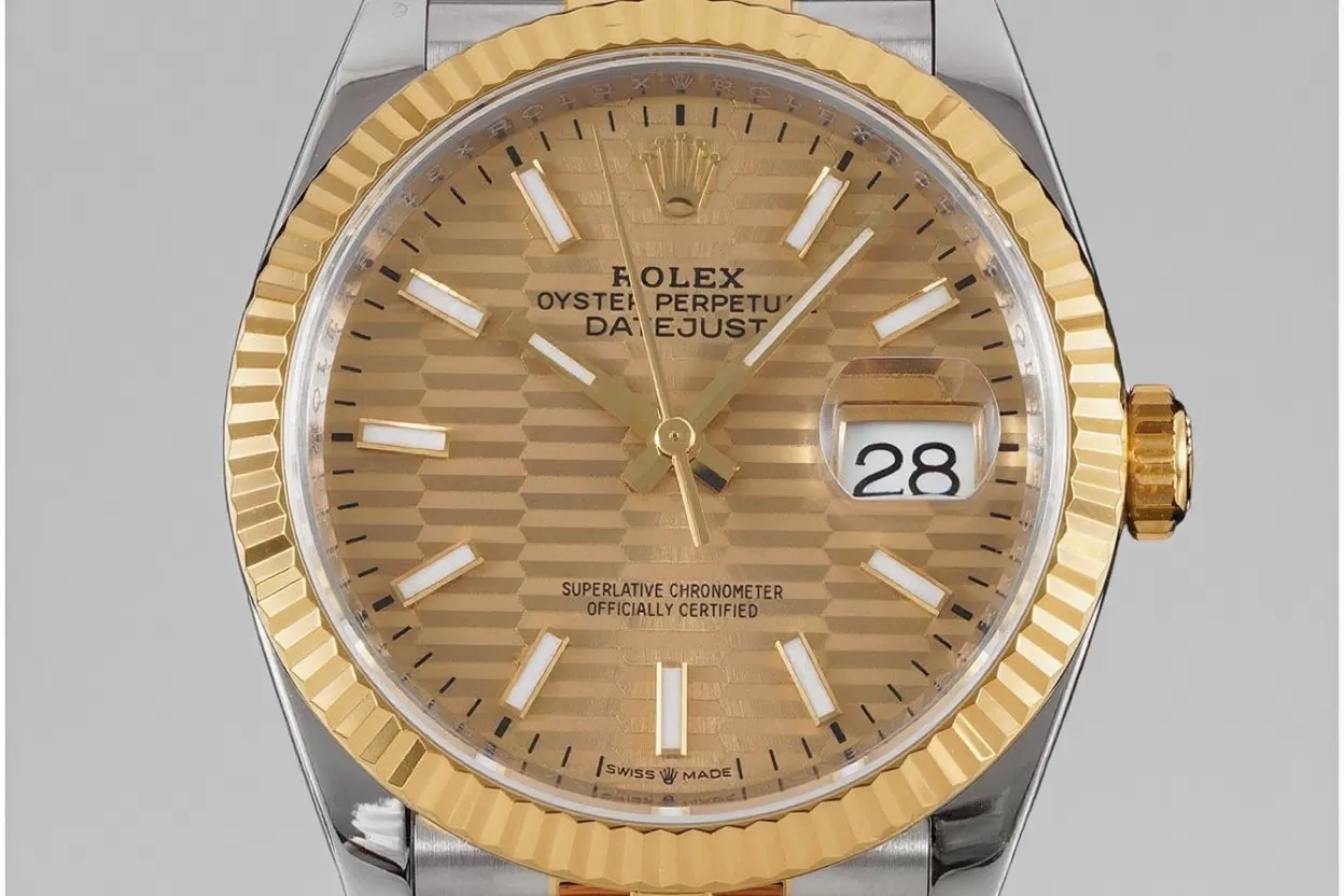 Alternative view of Datejust 126233 36mm Jub YG/SS Textured Gold/Stk VSF DD3235