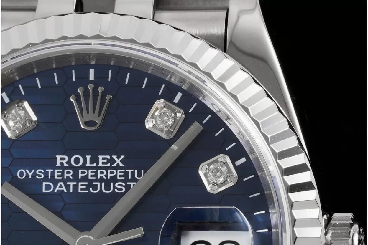 Datejust 126234 36mm Jub SS/SS Blue Textured/Dia VSF DD3235 - Image 5