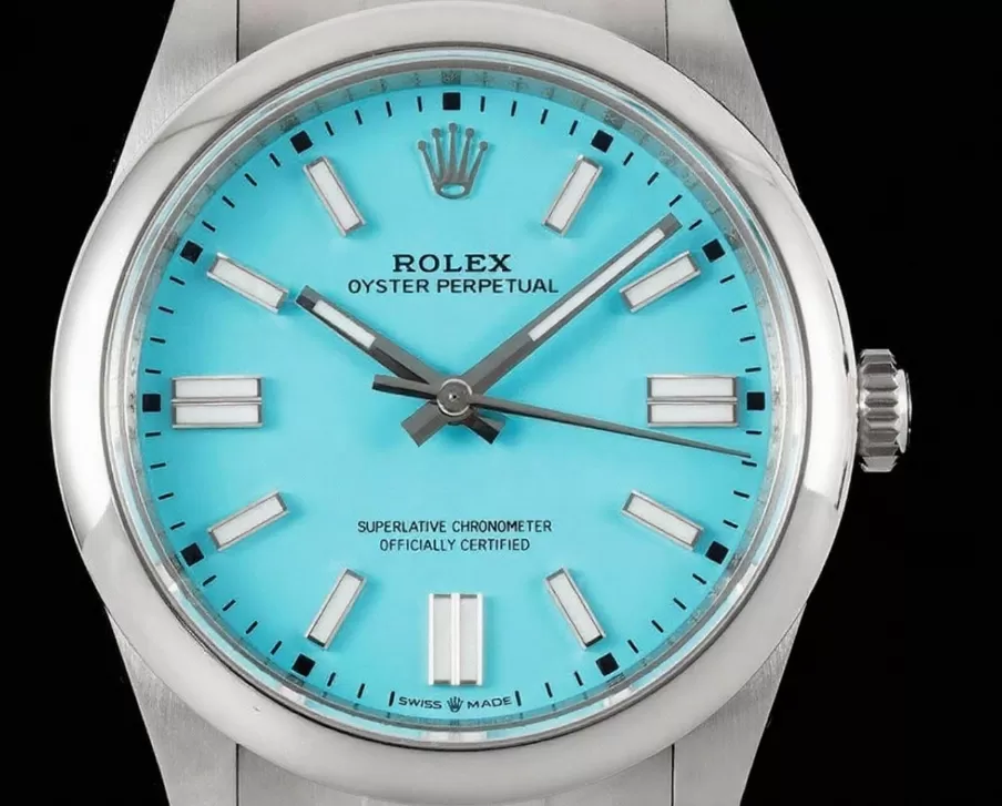 Alternative view of Oyster Perpetual 124300 41mm SS/SS Tiffany Blue Dial VSF VS3230