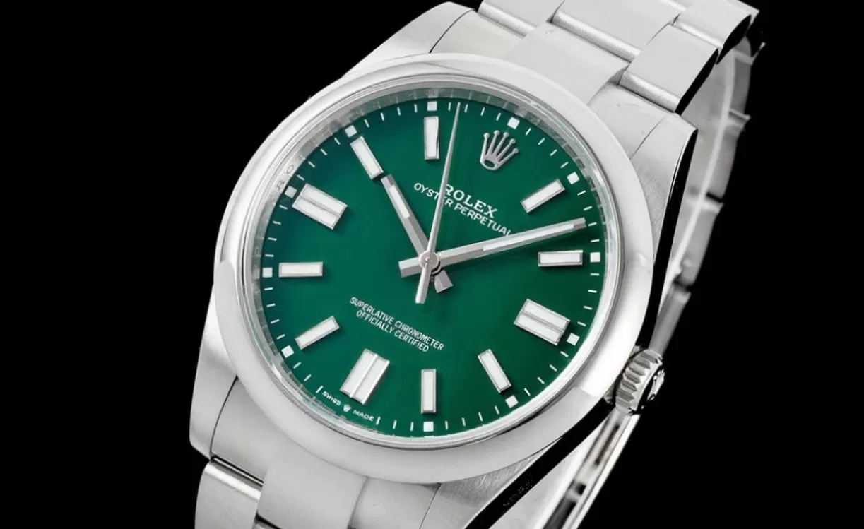 Oyster Perpetual 124300 41mm SS/SS Green Dial VSF VS3230
