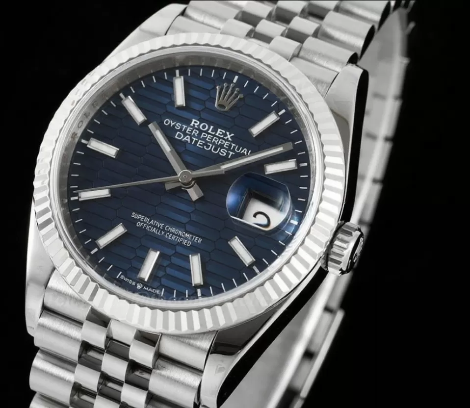 Datejust 126234 36mm Jub SS/SS Blue Textured/Stk VSF DD3235