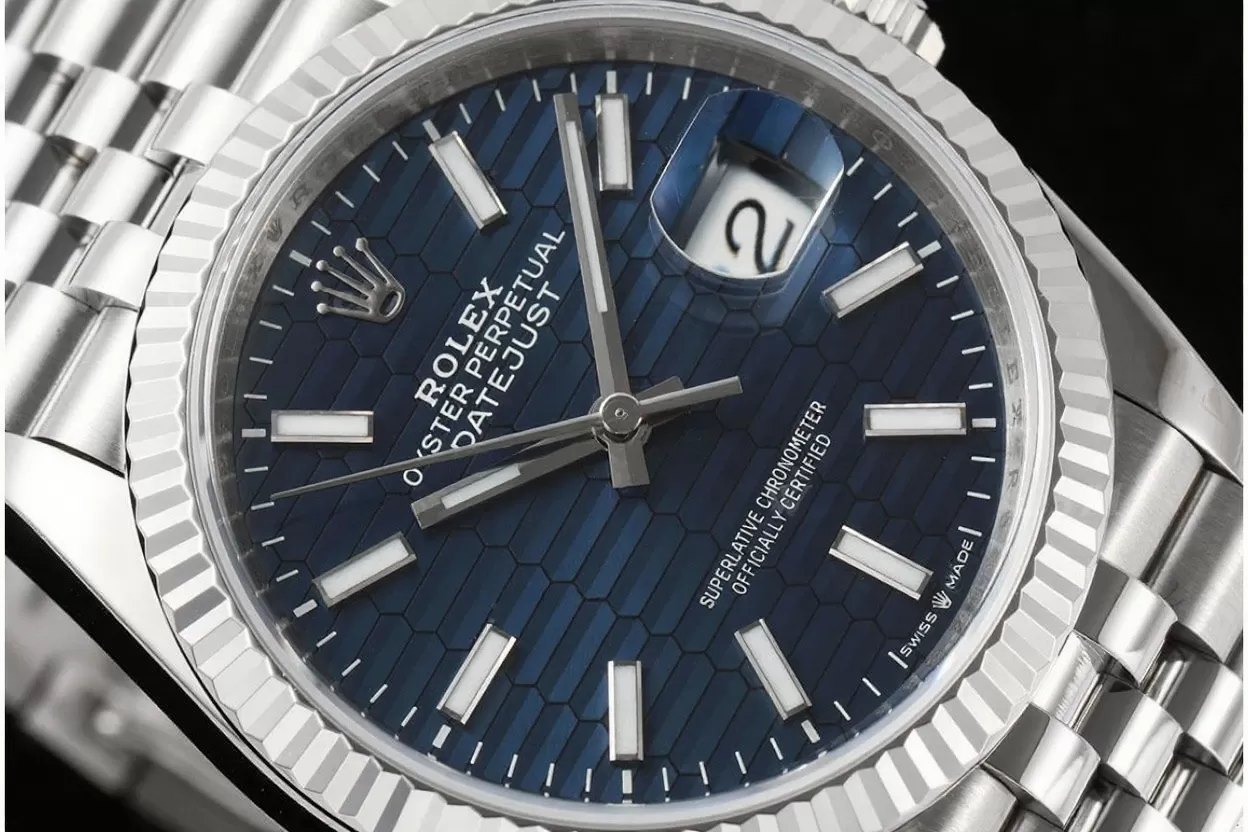 Datejust 126234 36mm Jub SS/SS Blue Textured/Stk VSF DD3235 - Image 3
