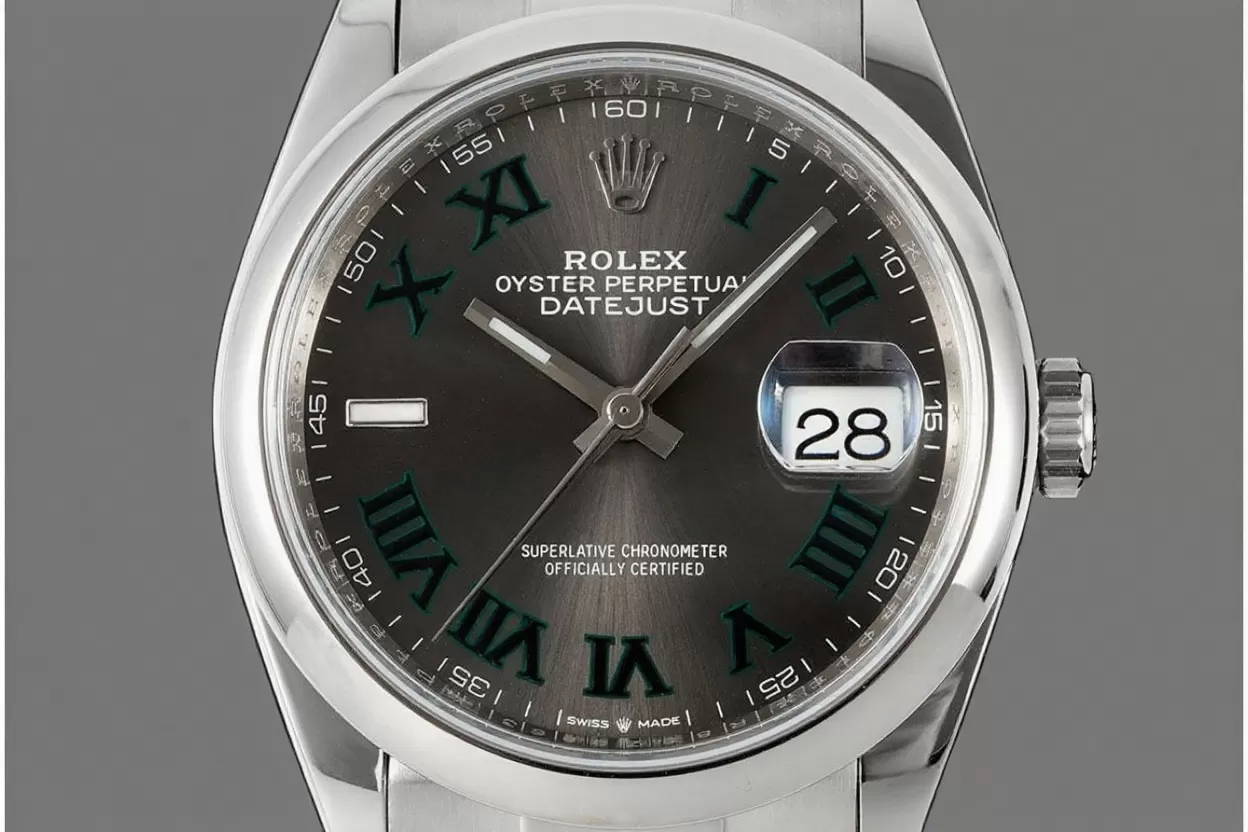 Alternative view of Datejust 126200 36mm Wimbledon Oys SS/SS Grey Dial VSF DD3235