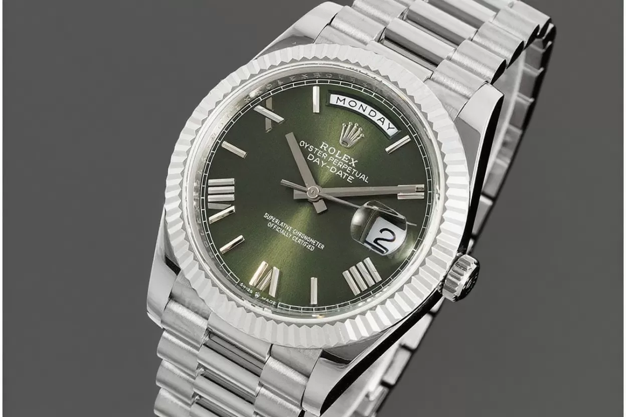 DayDate 228239 40mm SS/SS Green/Rmn JDF V4 VR3255 (Gain Weight)
