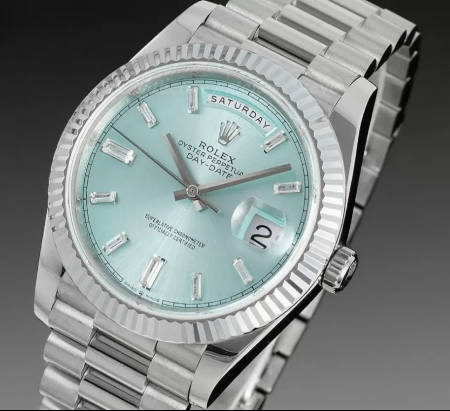 DayDate 228236 40mm SS/SS Ice Blue/Dia JDF V4 VR3255 (Gain Weight)