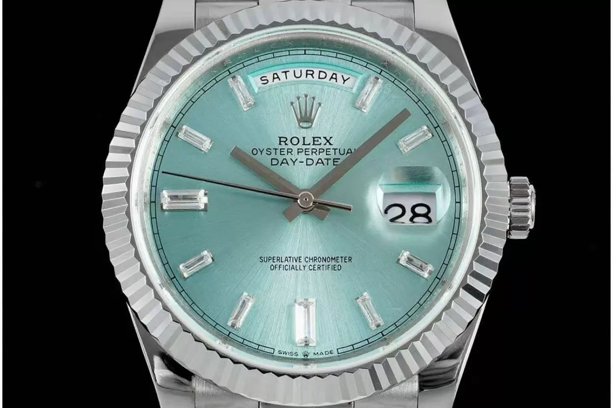 Alternative view of DayDate 228236 40mm SS/SS Ice Blue/Dia JDF V4 VR3255 (Gain Weight)